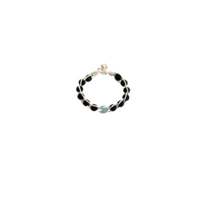 Miya - Onyx Titan Bead Ring