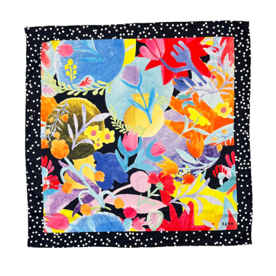LY VU -  “Palette D'Ete” Silk Carre Scarf