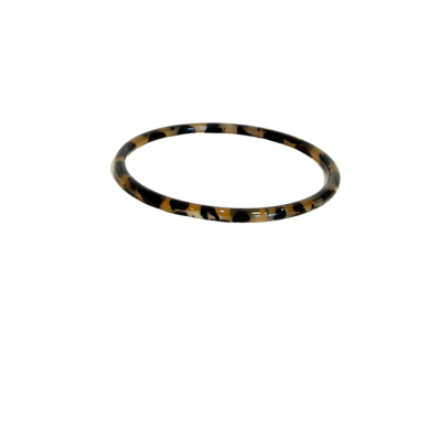 Aziet Saigon Buffalo Horn & Lacquer Bangle in Leopard Print