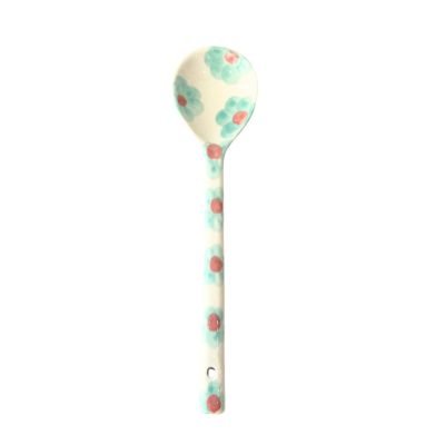 Bat Trang Ceramic Spoon in Green Flower