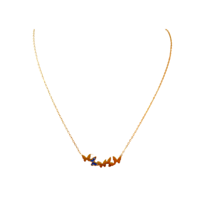 Rouge - Blue Butterfly 18K Gold Plated Necklace