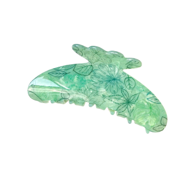 Jelly Hair Claw - Green Leaf