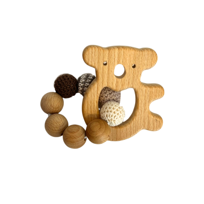 Children’s Crochet Teething Toy in Koala