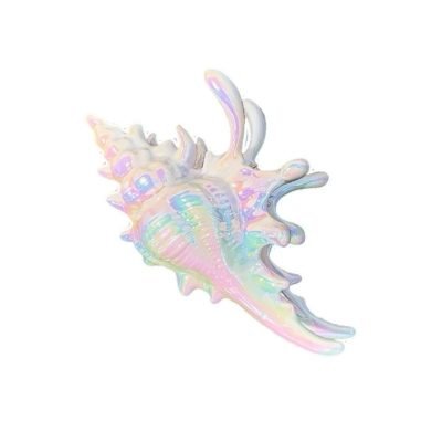 Hair Claw - Big Seashell in Hologram