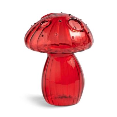 Mushroom Glass Vase in Red