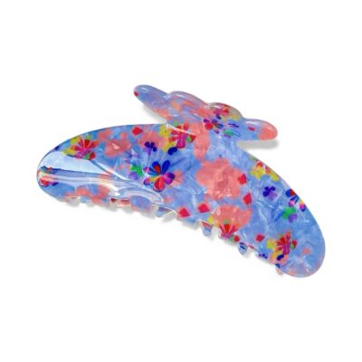 Jelly Hair Claw - Blue & Pink Flower