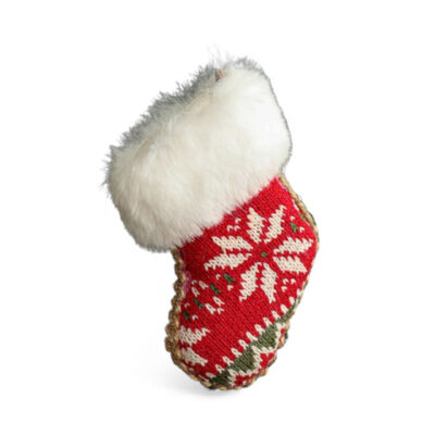 Christmas Wool Ornament - Stocking in Red
