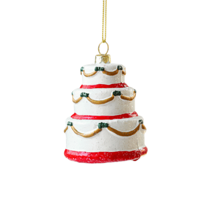 Poly Christmas Ornament - Birthday Cake