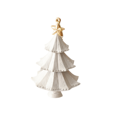 Poly Christmas Ornament - Christmas Tree In White