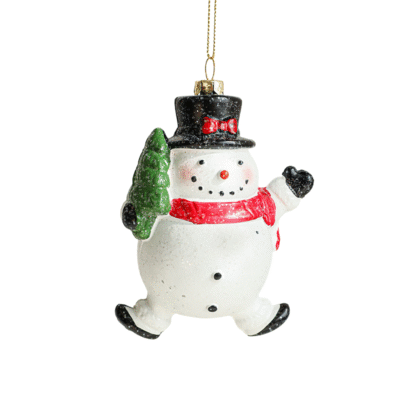 Poly Christmas Ornament - Chubby Snowman