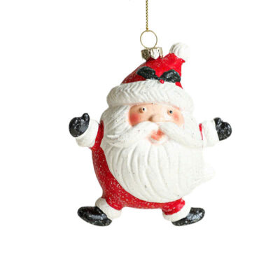 Poly Christmas Ornament - Chubby Santa