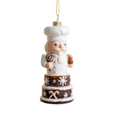 Poly Christmas Ornament - Santa The Baker