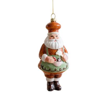 Poly Christmas Ornament - Santa The Chef