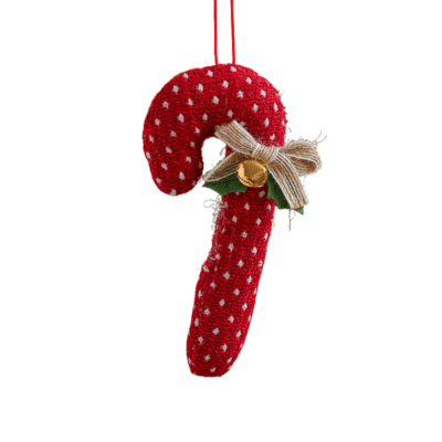 Christmas Quilt Ornament - Polka Dot Candy Cane