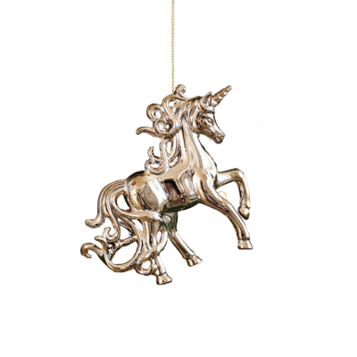 Chrome Christmas Ornament - Unicorn