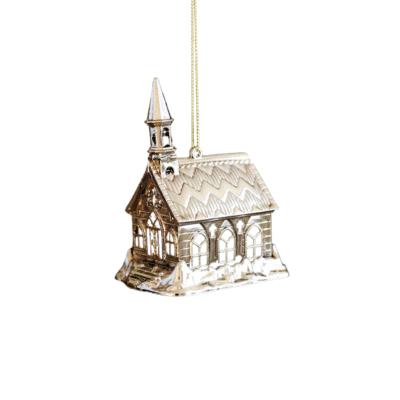 Chrome Christmas Ornament - Church