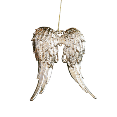 Chrome Christmas Ornament - Angel Wings