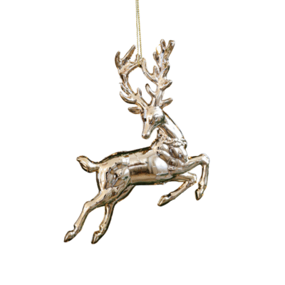 Chrome Christmas Ornament - Reindeer