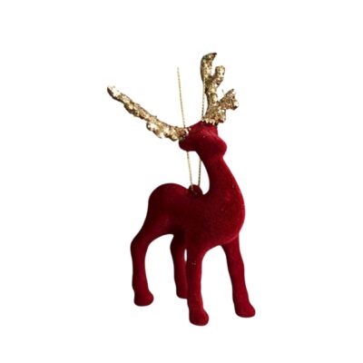 Velvet Christmas Ornament - Reindeer