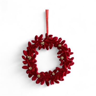 Velvet Christmas Ornament - Wreath