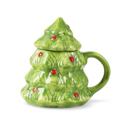 Christmas Mug With Lid - Christmas Tree