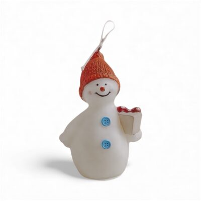 Christmas Candles - “Snowman With Gift”
