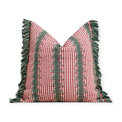 Sofa Pillow - Checked Red & Green