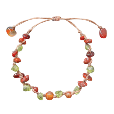 Meraki Town - Niwa Bracelet in Carnelian, Red Jasper and Peridot