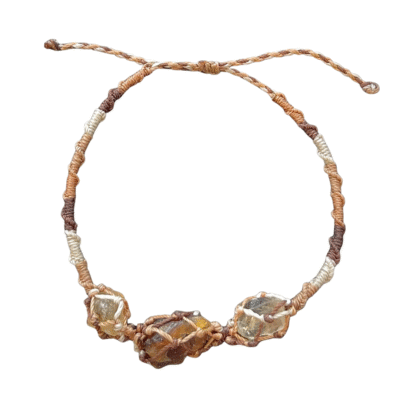 Meraki Town - Triple Stone Bracelet in Citrine and Amber