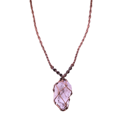 Meraki Town - Macrame Necklace with Amethyst Stone