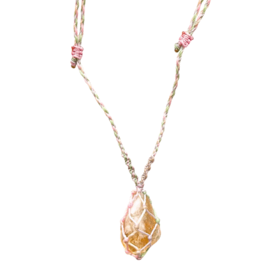 Meraki Town - Macrame Necklace with Citrine Stone