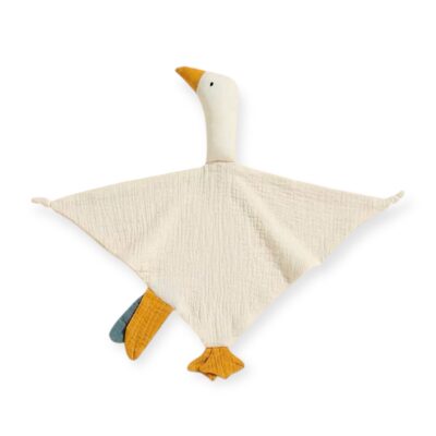 Ducky Muslin Comforter Blanket in White