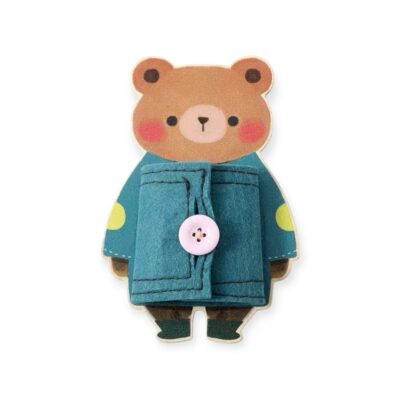 Children’s Montessori Busy Board - Bear (Button)