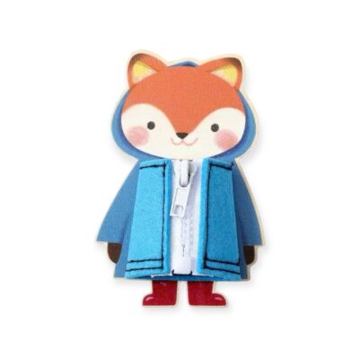 Children’s Montessori Busy Board - Fox (Zipper)