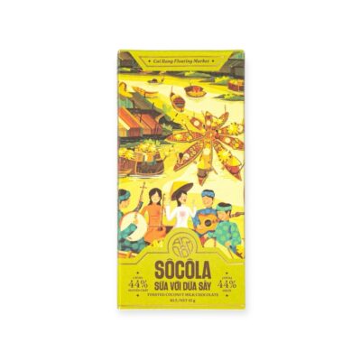 Tbros Chocolate - An Nom Milk Chocolate with Dried Coconut 44% 43g / Cai Rang Floating Market